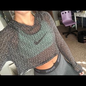 H&M crop top hoodie